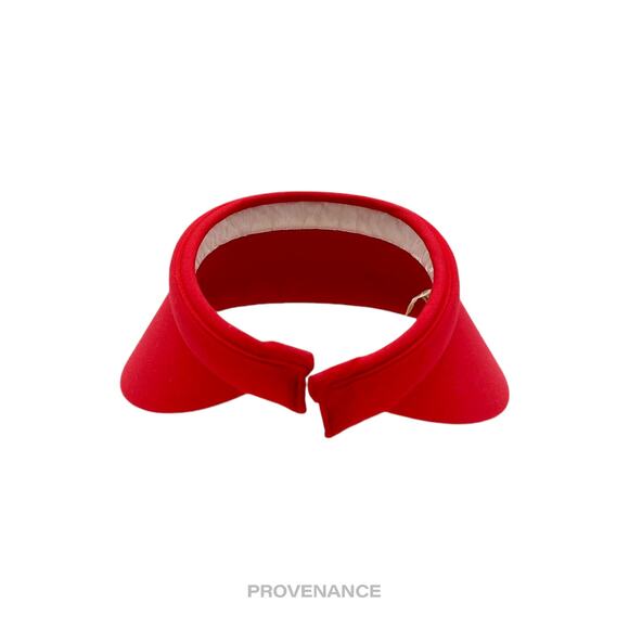 🔴 Balenciaga BB Logo Embroidered Visor - Red - Picture 4 of 6